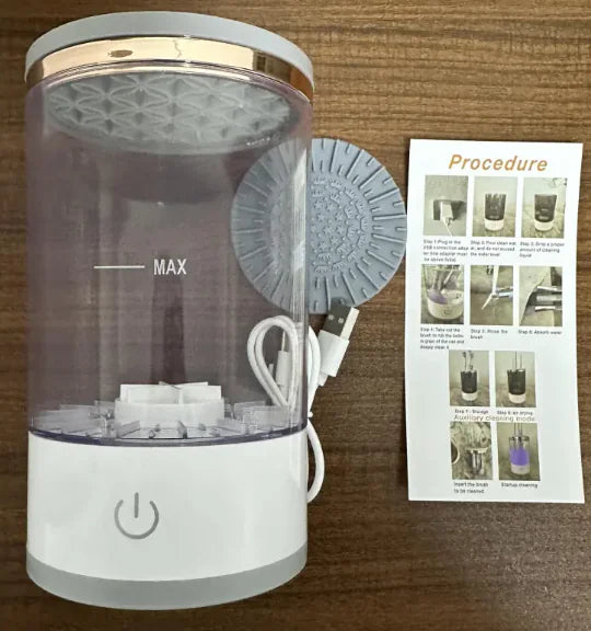 Oz Bargains™ GlowClean Automatic Makeup Brush Cleaner