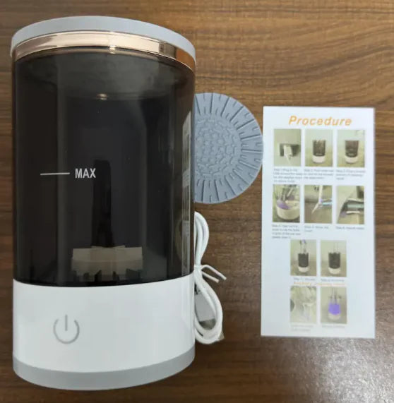 Oz Bargains™ GlowClean Automatic Makeup Brush Cleaner