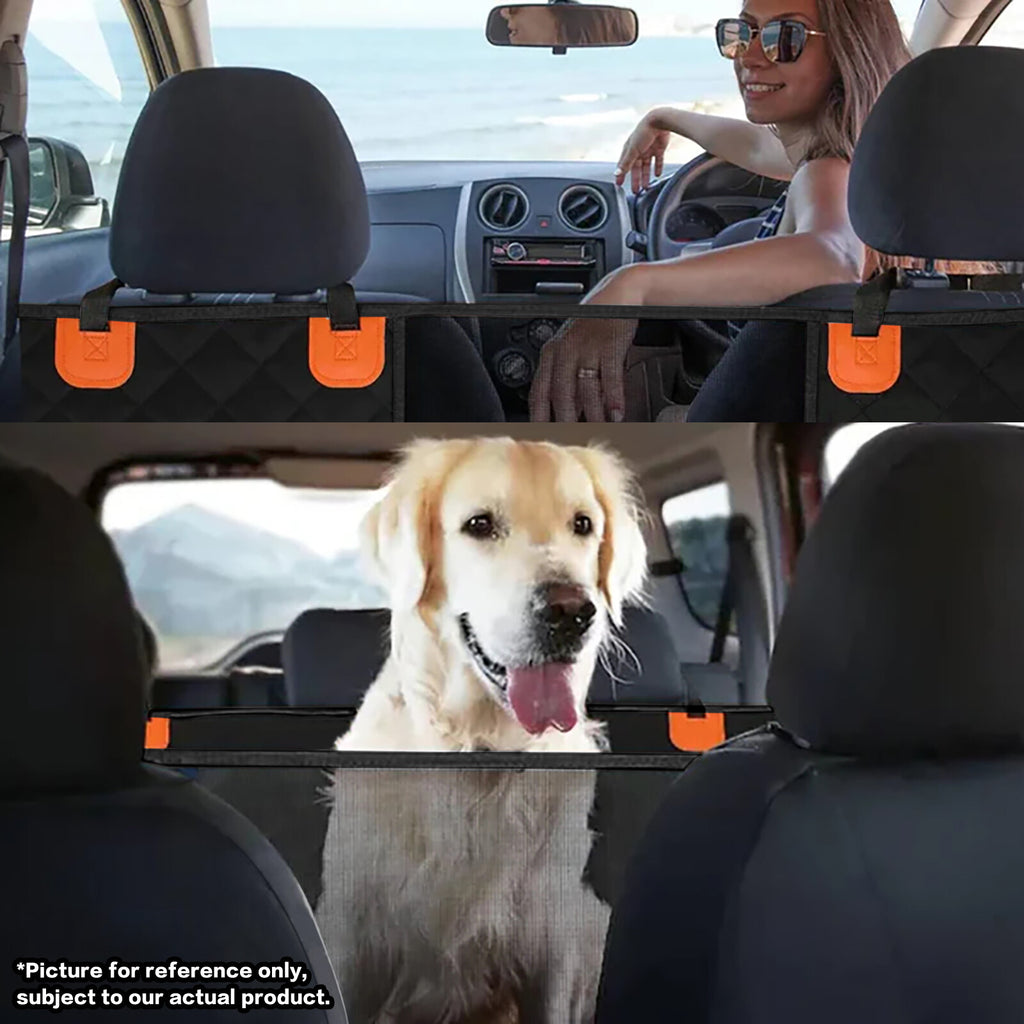 Oz Bargains™ PetRide Guard – Hard-Bottom Back Seat Extender & Dog Hammock | Heavy-Duty Car Seat Protector (Black)