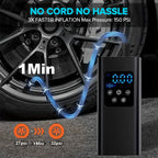 Oz Bargains™ Smart Air Pro – Portable Cordless Car Tyre Inflator | 12V Digital LCD | 150 PSI High-Power Air Pump