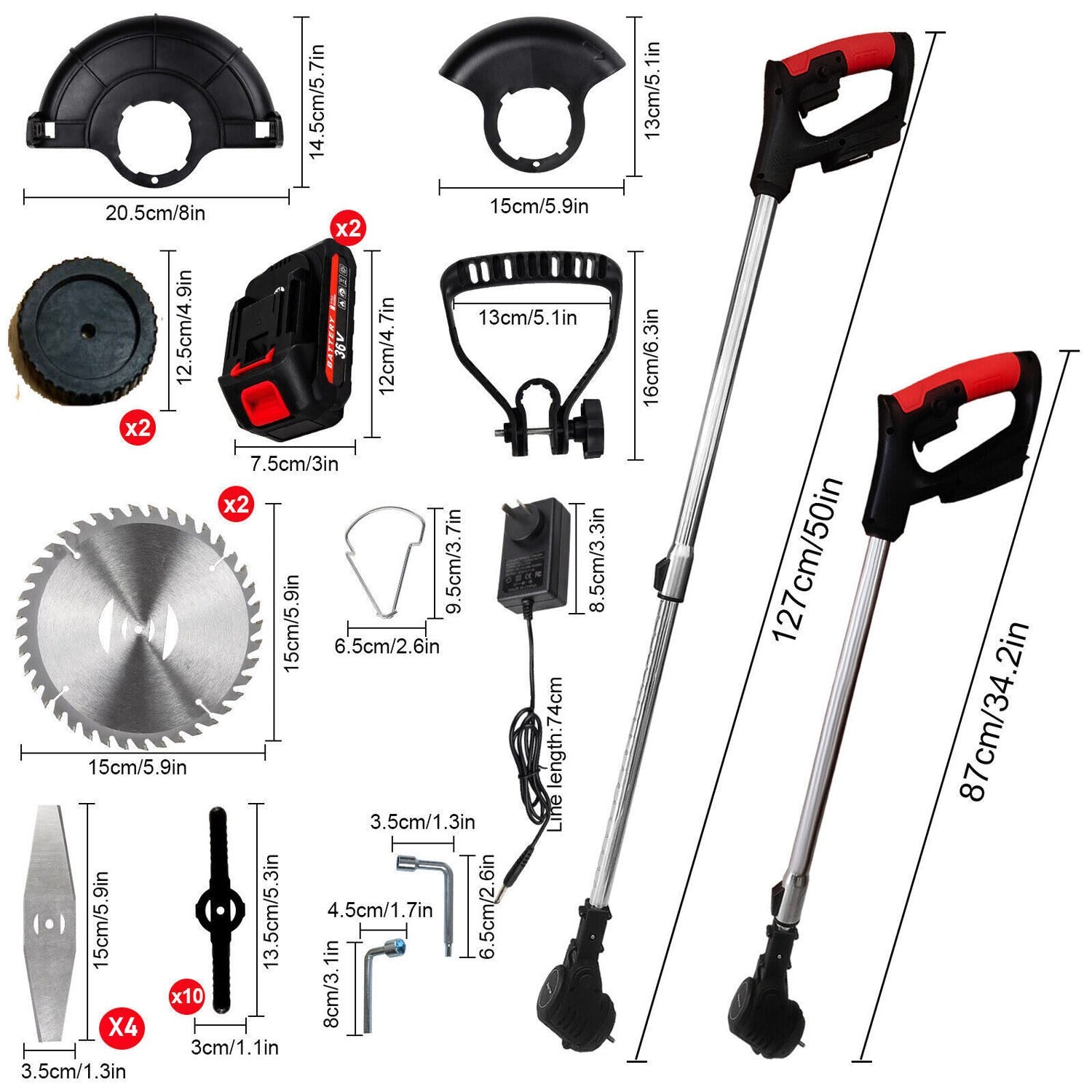 Oz Bargains™ TurboTrim Pro – Cordless Grass Trimmer & Electric Lawn Cutter | Whipper Snipper with 2x Makita-Compatible Batteries