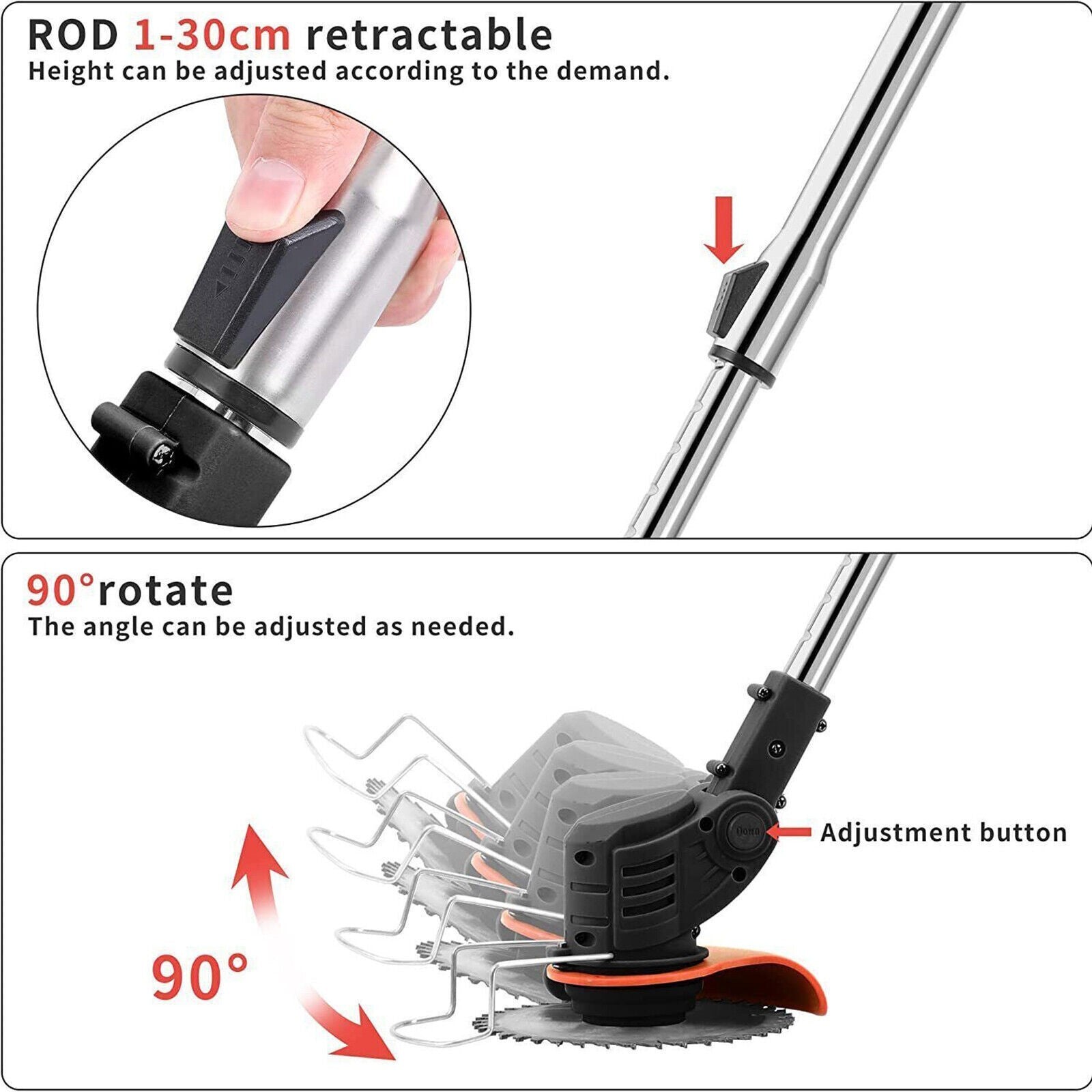Oz Bargains™ TurboTrim Pro – Cordless Grass Trimmer & Electric Lawn Cutter | Whipper Snipper with 2x Makita-Compatible Batteries