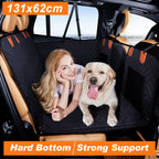 Oz Bargains™ PetRide Guard – Hard-Bottom Back Seat Extender & Dog Hammock | Heavy-Duty Car Seat Protector (Black)