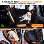 Oz Bargains™ PetRide Guard – Hard-Bottom Back Seat Extender & Dog Hammock | Heavy-Duty Car Seat Protector (Black)