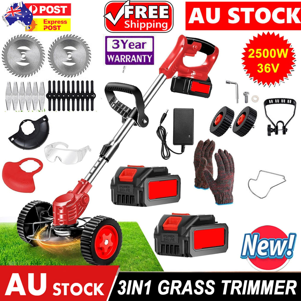 Oz Bargains™ TurboTrim Pro – Cordless Grass Trimmer & Electric Lawn Cutter | Whipper Snipper with 2x Makita-Compatible Batteries
